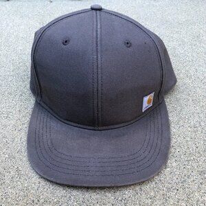 CARHARTT Canvas Snapback Hat Men's Heavy Duty Grey Adjustable Cap Work